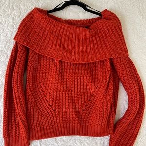 Off-the-shoulder sweater